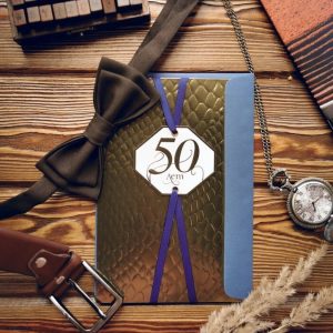 Открытка на 50 лет мужчине с поздравлением внутри, купить с доставкой в Гомеле