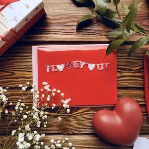 Стильная открытка "I Love You", купить с доставкой в Гомеле