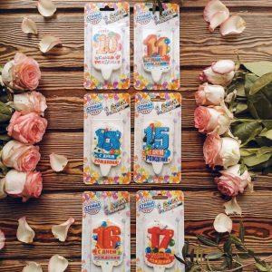 Свечи на день рождения с цифрами для торта купить в Гомеле